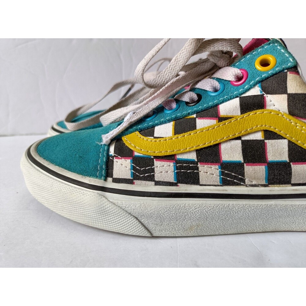 Vans Old Skool Checkerboard Shoes Men's 6.5 Women's 8 Lowtop Multicolored - Picture 4 of 7